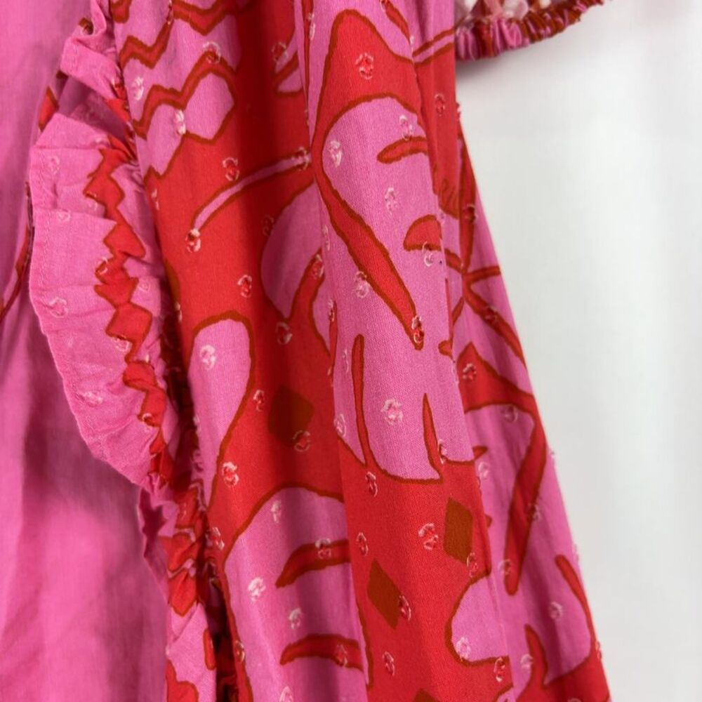 FARM Rio Red Jungle Scarf Wrap Midi Dress - Picture 3 of 4